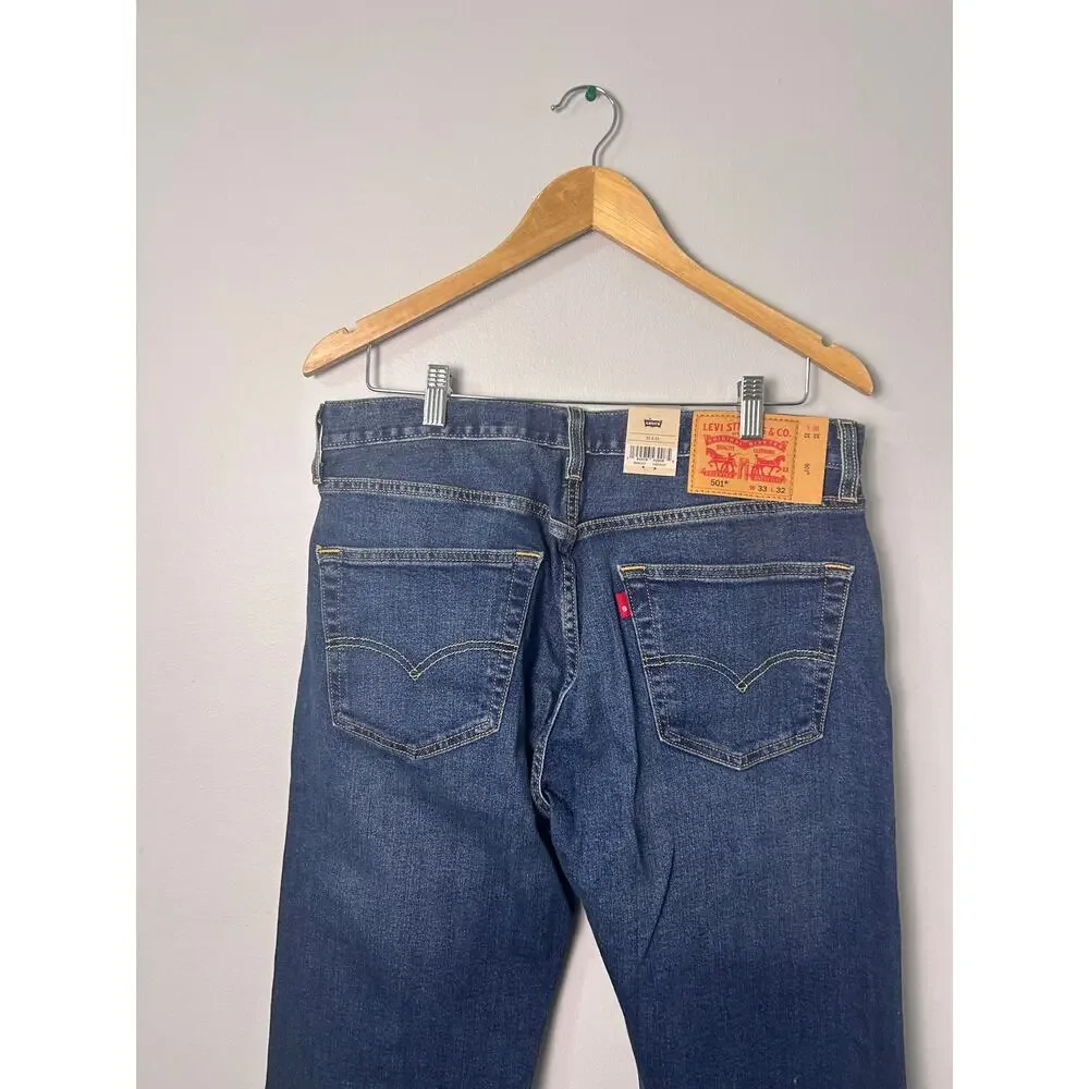 NWT Levi's 501 Original Men's Jeans Dark Wash Straight Leg Denim Levis 33 x 32